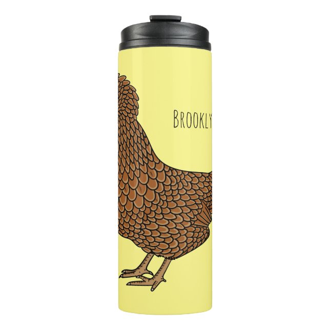 Illustration zum Cartoon von Chamois-Hühnchen Thermosbecher (Vorderseite)