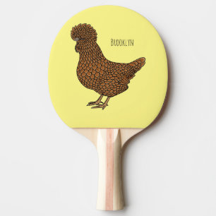 Illustration zum Cartoon von Chamois-Hühnchen Tischtennis Schläger