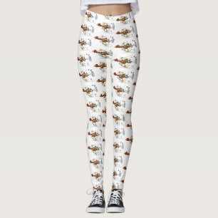 Illustration zum coolen Cartoon von Hähnchen Leggings