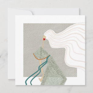 Illustration zum Fashion Fashion Fashion Dame Long Einladung
