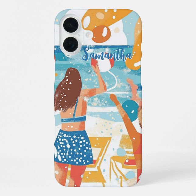 Illustration zum Fun Beach Party iPhone 16 Plus Hülle (Rückseite)