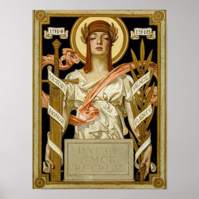 Illustration zum großen Krieg, 1918 von Leyendeck Poster (Vorne)