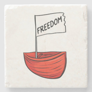 Illustration zum Schiff der nautischen Freiheit Steinuntersetzer