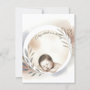 Illustration zum Schlafen von Babywaterfarbe Postkarte