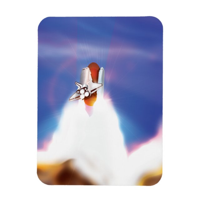Illustration zum Start von Space Shuttle Magnet (Vertikal)