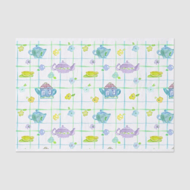 Illustration zum Teapot-Wasserbad Seidenpapier (Vorderseite)