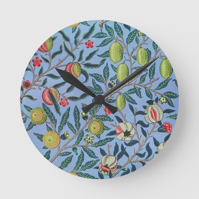 Illustration zum Vintagen Fruchtpomegranat Runde Wanduhr (Vorderseite)