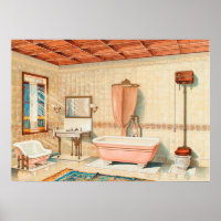 Illustration zum Vintagen Innendesign