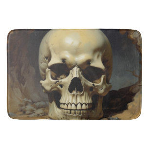 Illustration zum Zeichnen von Ölgemälden auf Skull Badematte