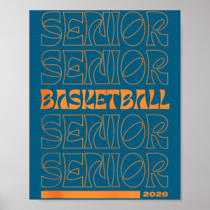 Illustration zur Basketball-Senior-Nacht der Klass Poster