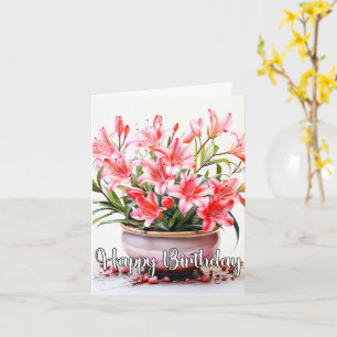 Illustration zur blühenden Lily-Blume Karte