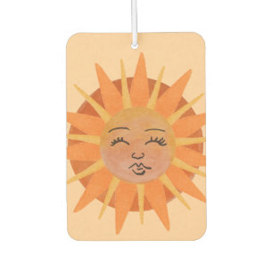 Illustration zur Sonnenfront Orange Wasserfarbe Autolufterfrischer