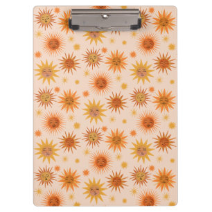 Illustration zur Sonnenfront Orange Wasserfarbe Klemmbrett