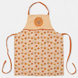 Illustration zur Sonnenfront Orange Wasserfarbe Schürze