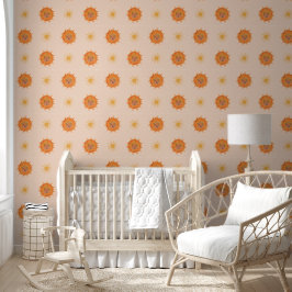 Illustration zur Sonnenfront Orange Wasserfarbe Tapete