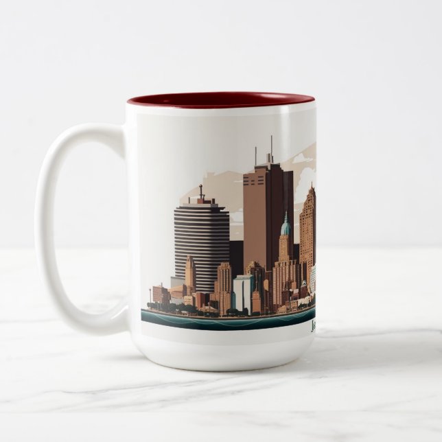 Illustration zur Tasse von Jersey City Skyline (Links)