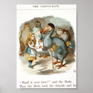 Illustration zur Vintagen Alice im Wunderland Poster