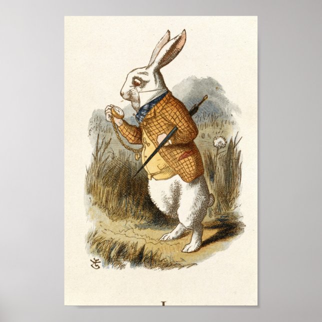Illustration zur Vintagen Alice im Wunderland Poster (Vorne)