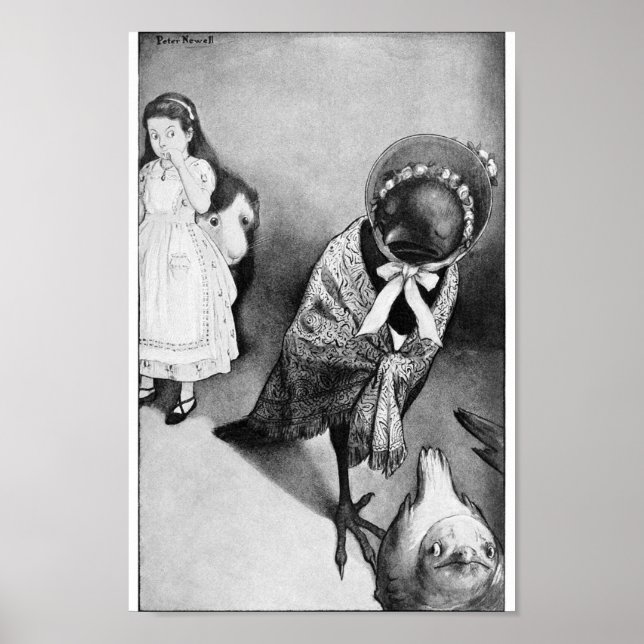 Illustration zur Vintagen Alice im Wunderland Poster (Vorne)