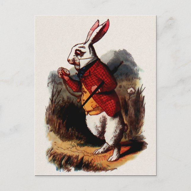Illustration zur Vintagen Alice im Wunderland Postkarte (Vorderseite)