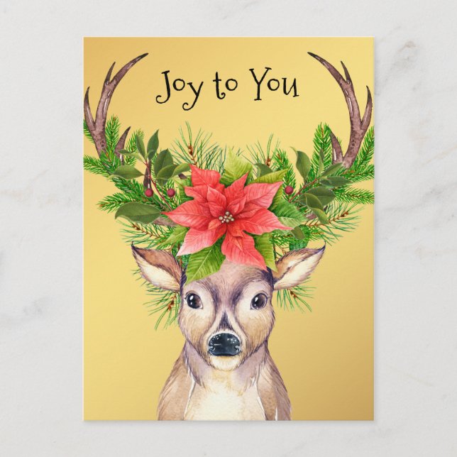 Illustration zur Weihnachtszeit Feiertagspostkarte (Vorderseite)