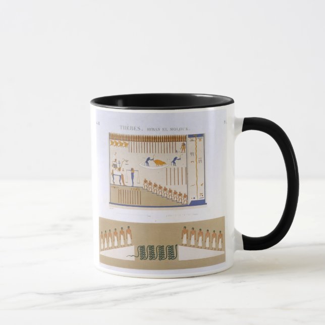 Illustrationen der Freskos von Byban EL Molouk, Tasse (Rechts)