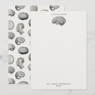 Illustrationen der Gehirn Anatomie Biologie Psycho Mitteilungskarte