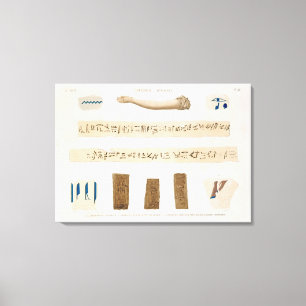 Illustrationen der Hieroglyphik und des Arms einer Leinwanddruck