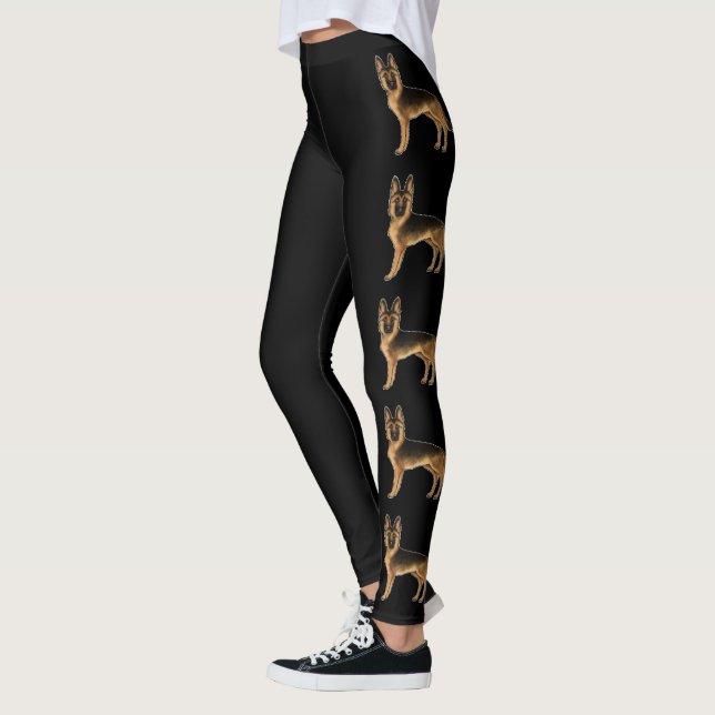 Illustrationen des Schwarzen und Türkischen Schäfe Leggings (Links)