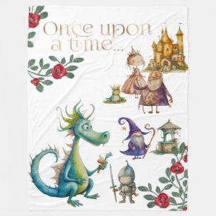 Illustrationen klassischer Kinder-Märchen Fleecedecke