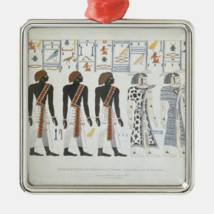 Illustrationen von Hieroglyphen von den Gräbern Ornament Aus Metall