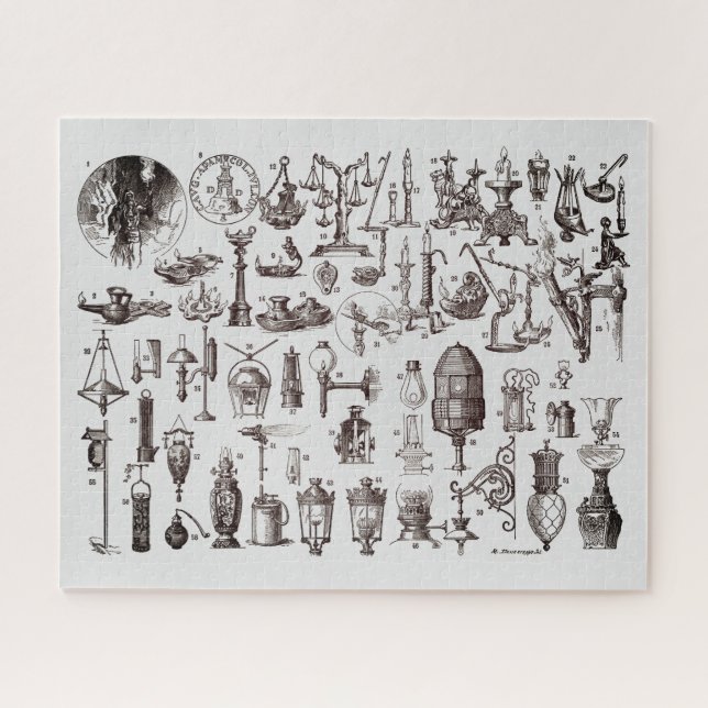 Illustrationen zur Vintagen französischen Gasbeleu (Horizontal)
