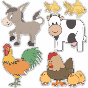 Illustrations animales autocollants