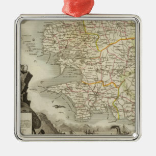 Illustrations-Atlas-Karten Silbernes Ornament