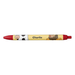 Illustrations d'animaux nom personnalisé stylos po