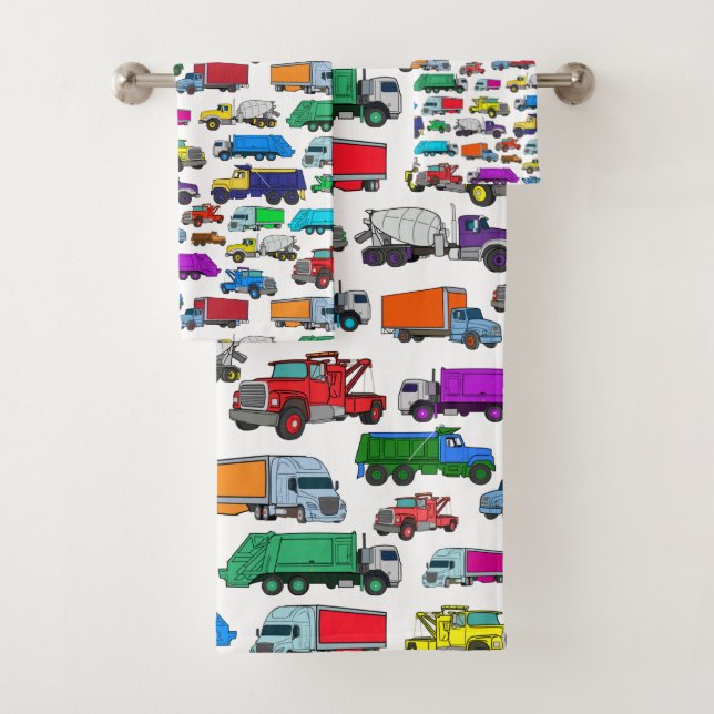 Illustrations de camionnettes de style caricature (En situation)