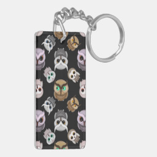 Illustrations de chouette mignonne sur fond noir