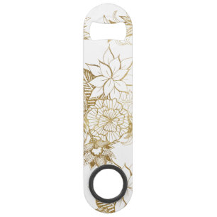 Illustrations florales Girly modernes d'or jaune