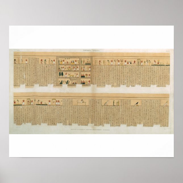 Illustrations of a Pampus manuscript with hierogly Poster (Vorne)