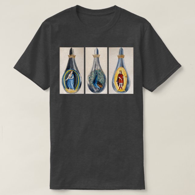 Illustrations of alchemical flasks from Splendor S T-Shirt (Design vorne)