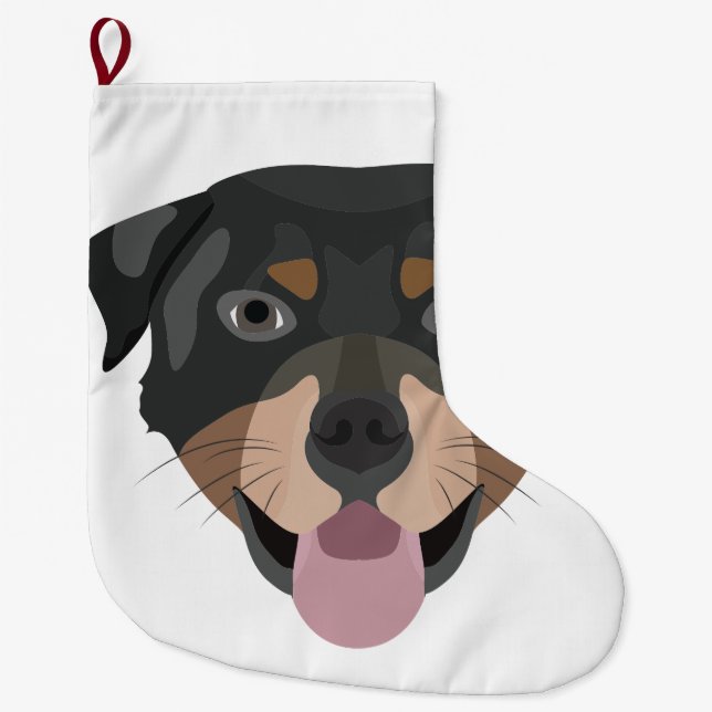 Illustrationshunde sehen sich Rottweiler gegenüber Großer Weihnachtsstrumpf (Vorderseite)