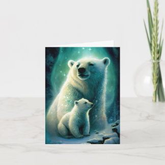 Illustrationskarte für den niedlichen Polarbär und Karte