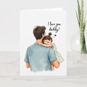 Illustrationskarte für einen liebevollen Vater Karte