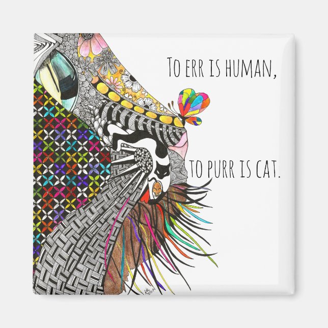 Illustrationsmagazin für niedliche Katzen und Maus Magnet (Vorne)