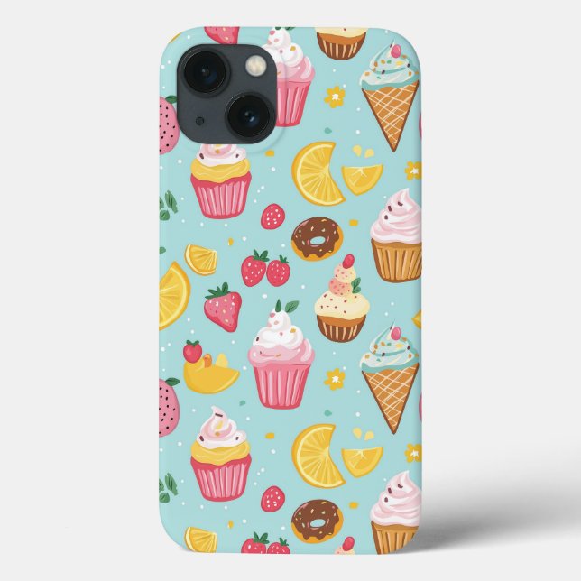 Illustrationsmuster für ansprechbare Lebensmittel Case-Mate iPhone Hülle (Rückseite)