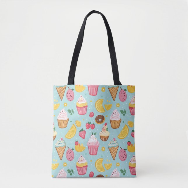 Illustrationsmuster für ansprechbare Lebensmittel Tasche (Vorderseite)