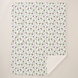 Illustrationsmuster für Wimsikal Rotes Weinglas Sherpadecke