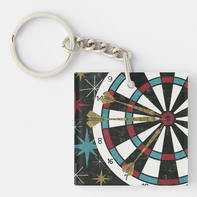 Illustrative Dartscheibe Schlüsselanhänger (Vorderseite)
