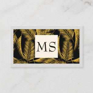 Illustrative Gold Palm Leaf Visitenkarte