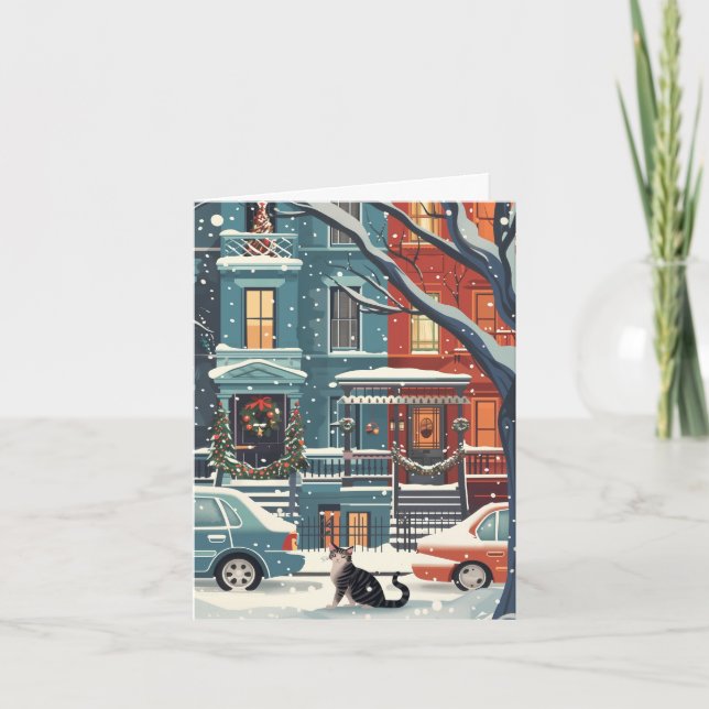 Illustratives New Yorker Stadtretro Karte (Vorderseite)